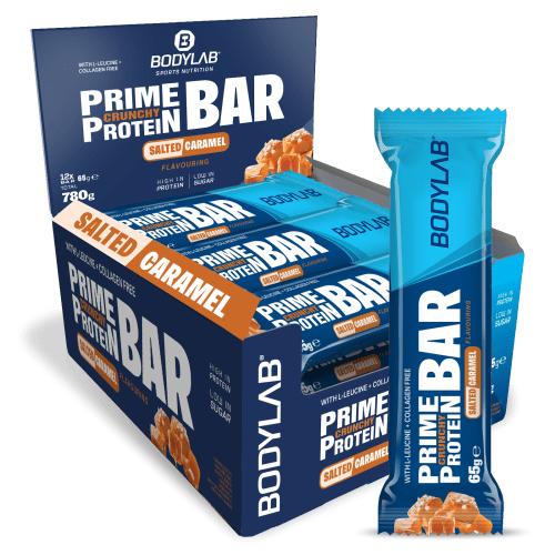 Prime Crunchy Protein Bar Plus - 12x65g - Salted Caramel