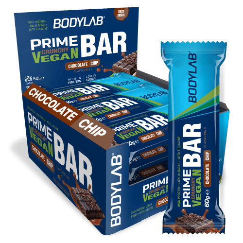 Prime Crunchy Vegan Bar - 12x60g - Chocolate Chip