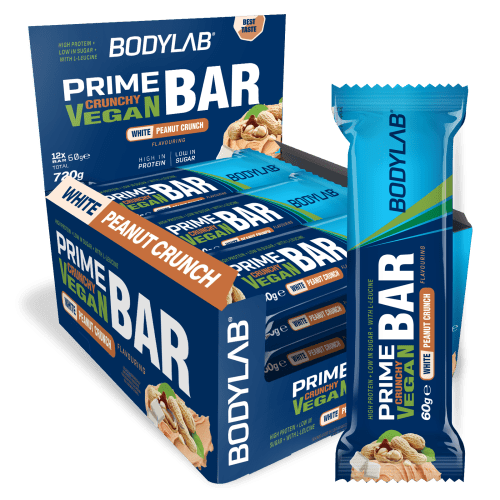 Prime Crunchy Vegan Bar - 12x60g - White Peanut Crunch