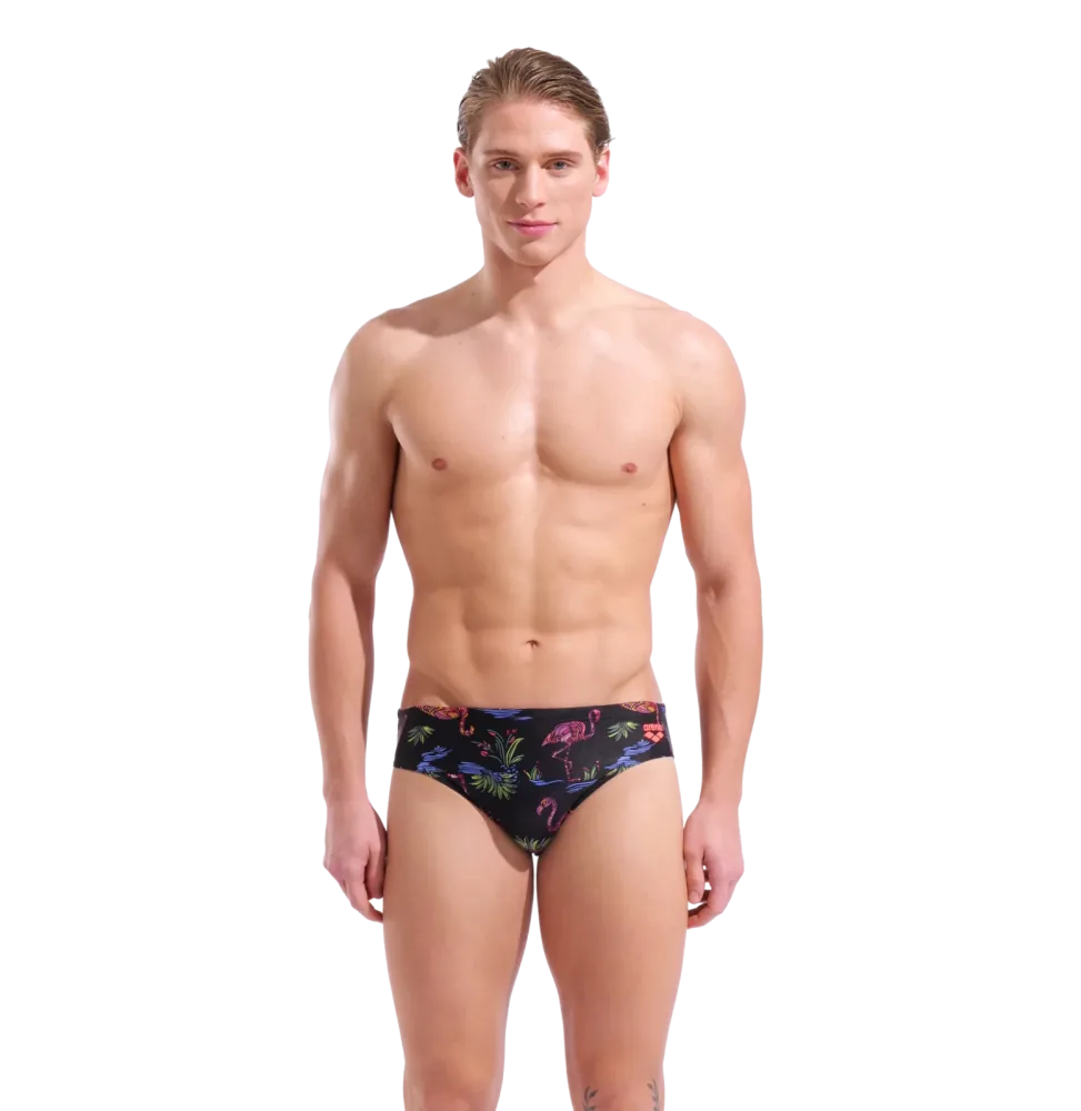 Arena M Arena Flamingo Swim Briefs Herren, schwarz, Grösse: D 4