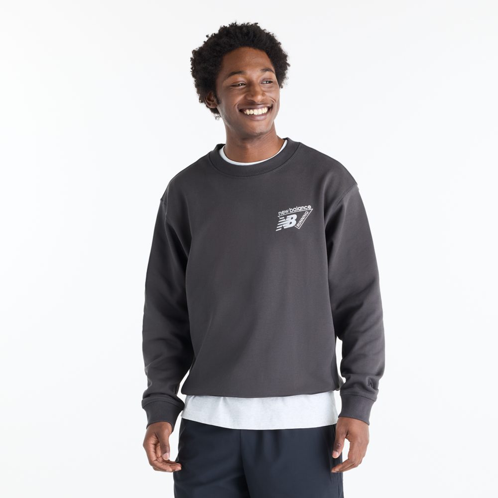 New Balance New Balance Classic Tri-Logo French Terry Crew Herren, schwarz, Grösse: L  Herren, schwarz, Grösse: L