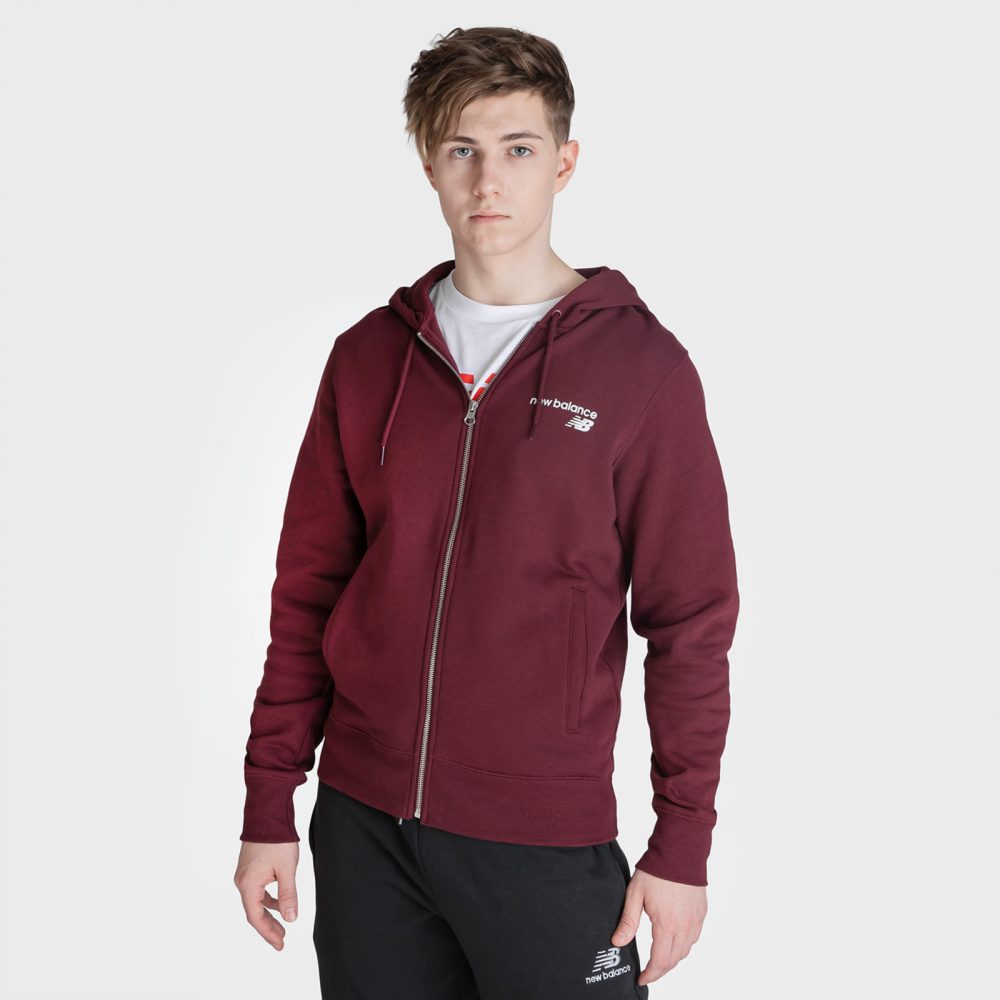 New Balance New Balance NB Classic Core Full Zip Herren, rot, Grösse: M Athletic Fit Herren, rot, Grösse: M