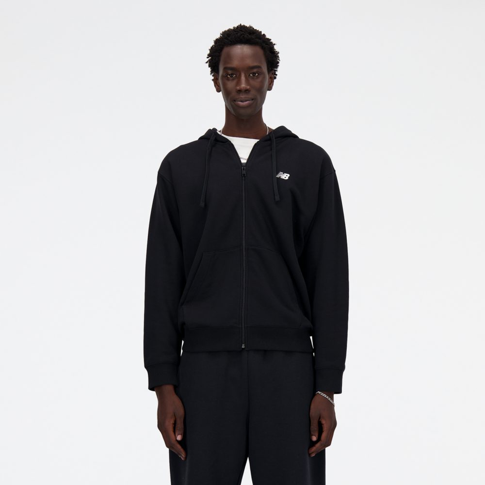 New Balance New Balance New Balance Stacked Logo French Terry FZ Hoodie Herren, schwarz, Grösse: XXL Relaxed Fit Herren, schwarz, Grösse: XXL