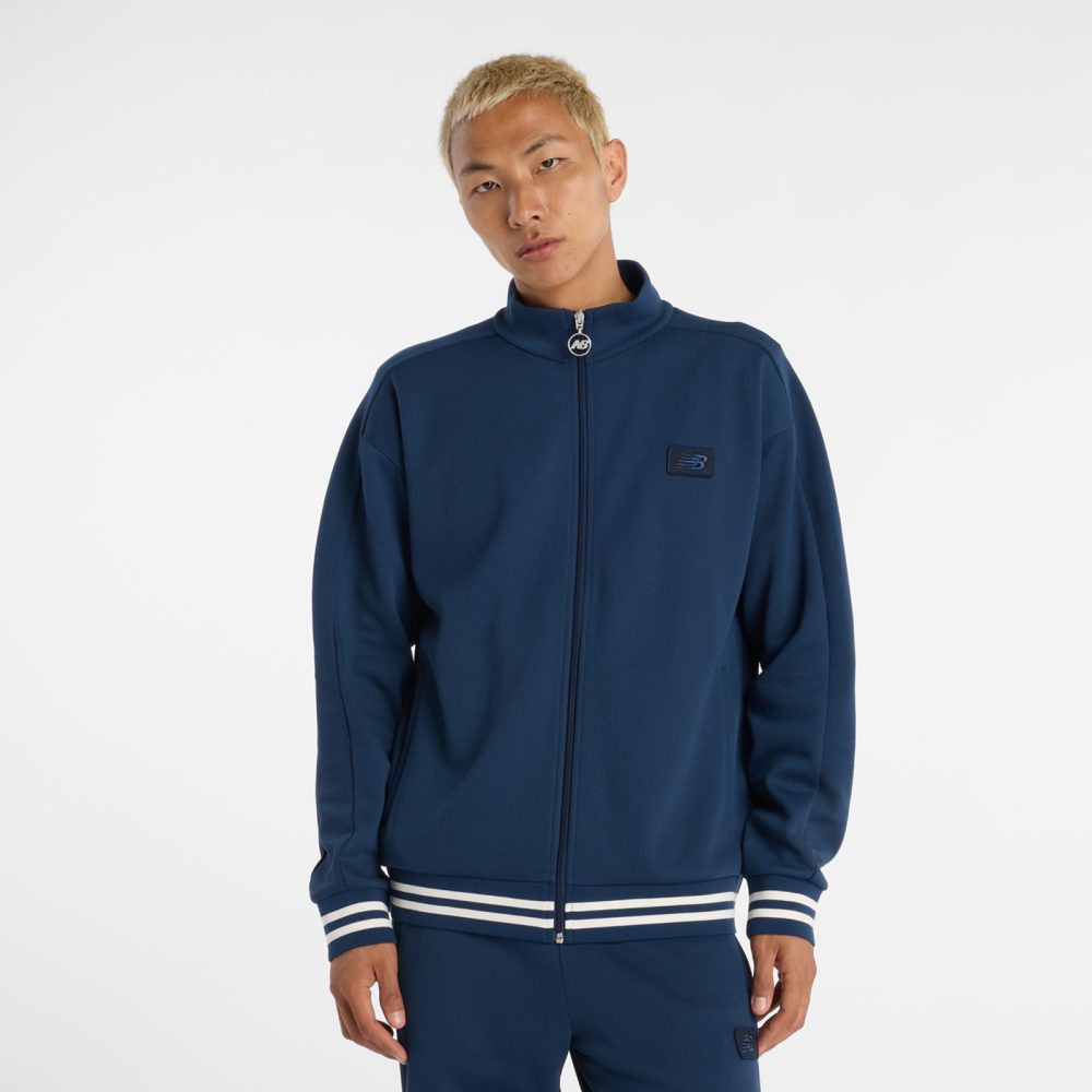 New Balance New Balance Post Season Pique Track Jacket Herren, blau, Grösse: L  Herren, blau, Grösse: L