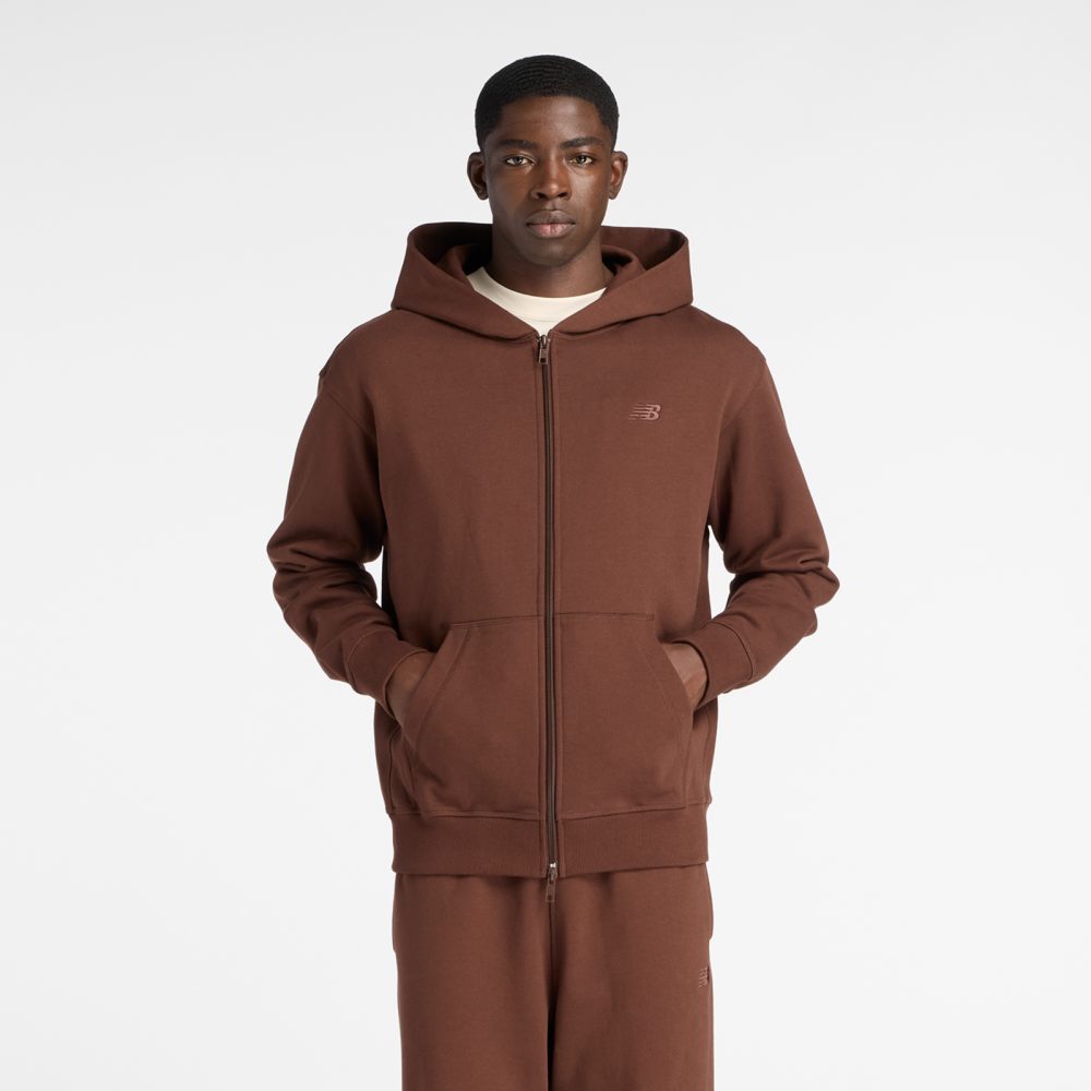 New Balance New Balance Athletics French Terry Full Zip Herren, braun, Grösse: M  Herren, braun, Grösse: M