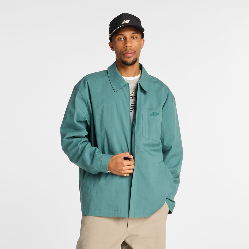 New Balance New Balance Numeric Coaches Twill Jacket Herren, grün, Grösse: M  Herren, grün, Grösse: M