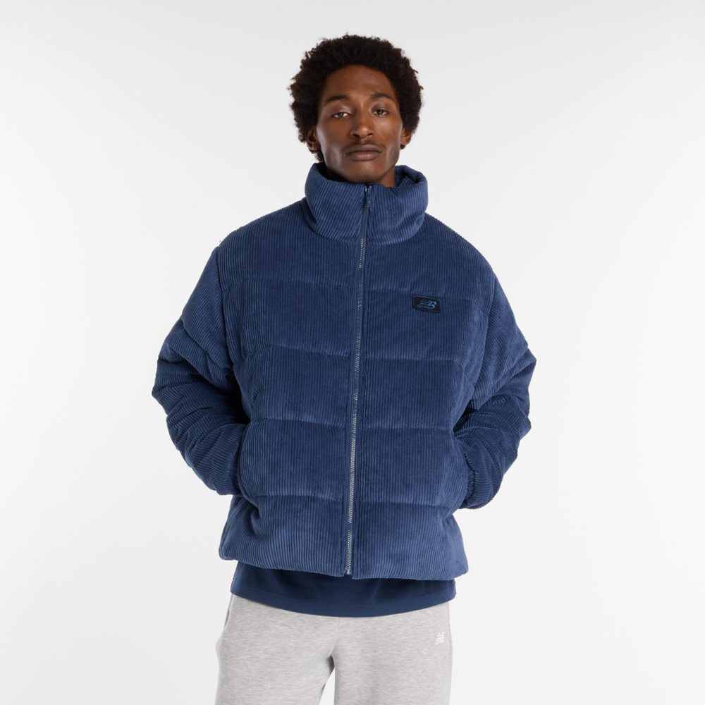 New Balance New Balance Corduroy Puffer Jacket Herren, blau, Grösse: L  Herren, blau, Grösse: L