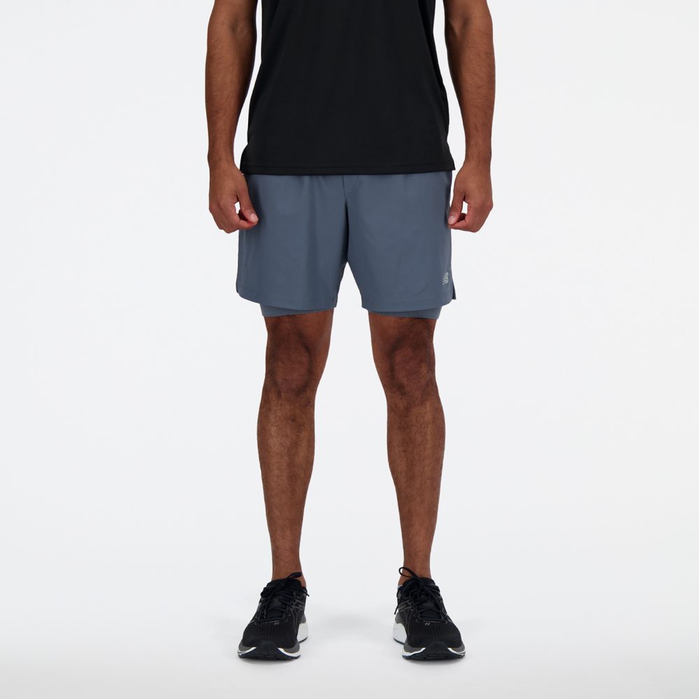New Balance New Balance AC Seamless Short 7 Inch 2-in-1 Herren, grau, Grösse: S Regular Fit Herren, grau, Grösse: S