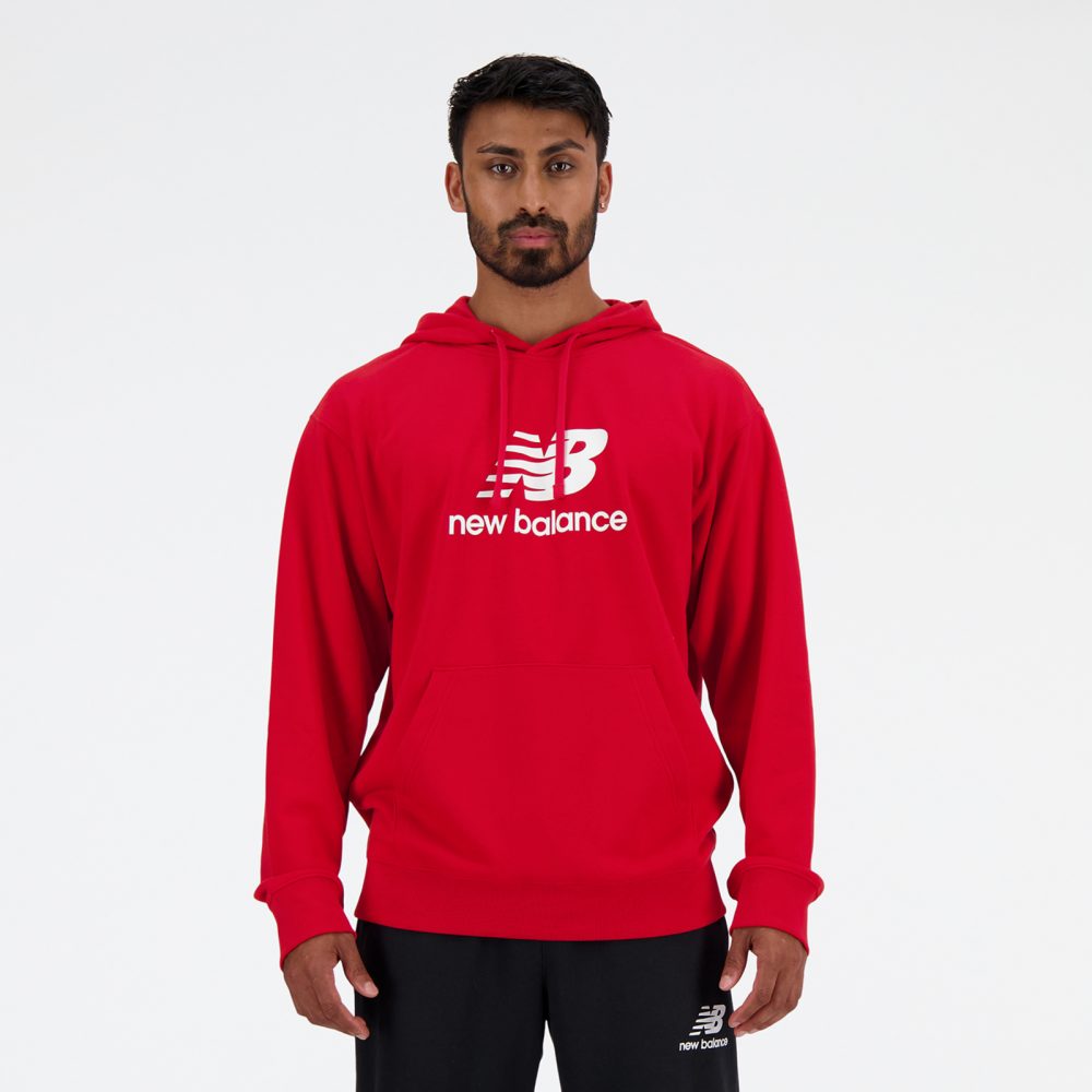 New Balance New Balance Sport Essentials Stacked Logo French Terry Hoodie Herren, rot, Grösse: S Relaxed Fit Herren, rot, Grösse: S