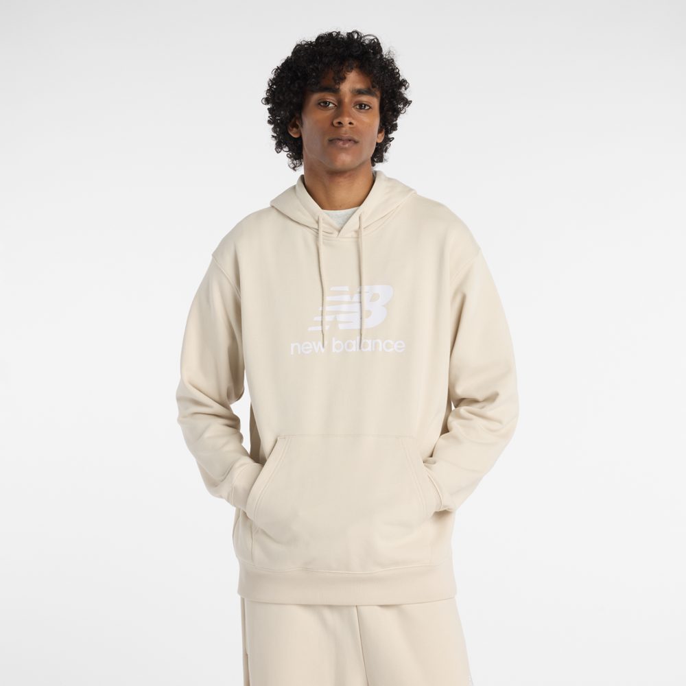 New Balance New Balance Sport Essentials Stacked Logo French Terry Hoodie Herren, beige, Grösse: S Relaxed Fit Herren, beige, Grösse: S