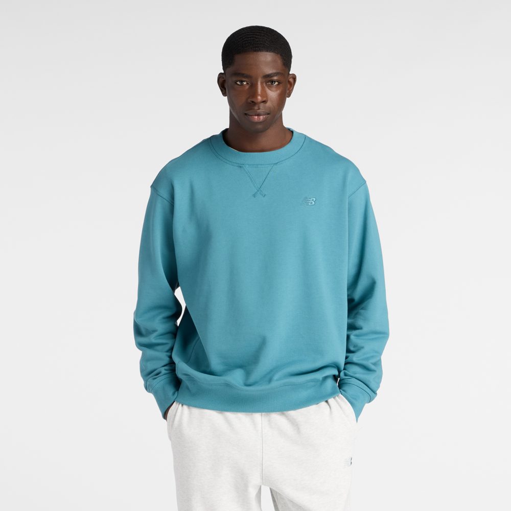 New Balance New Balance NB Athletics French Terry Crew Herren, blau, Grösse: S Relaxed Fit Herren, blau, Grösse: S