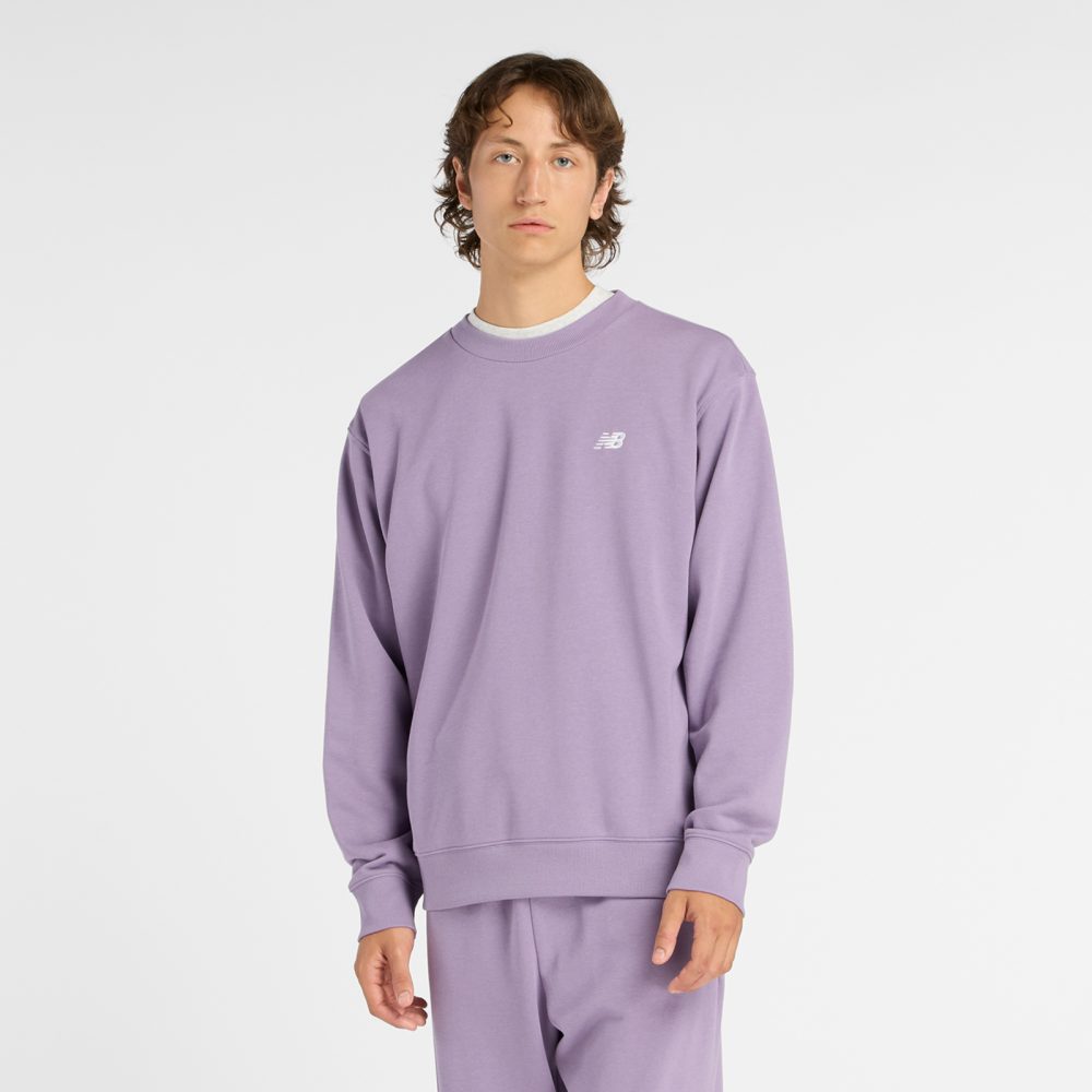 New Balance New Balance Sport Essentials Small Logo French Terry Crew Herren, violett, Grösse: XL Relaxed Fit Herren, violett, Grösse: XL