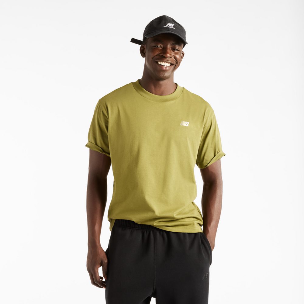 New Balance New Balance Sport Essentials Small Logo T-Shirt Herren, grün, Grösse: XXL Relaxed Fit Herren, grün, Grösse: XXL