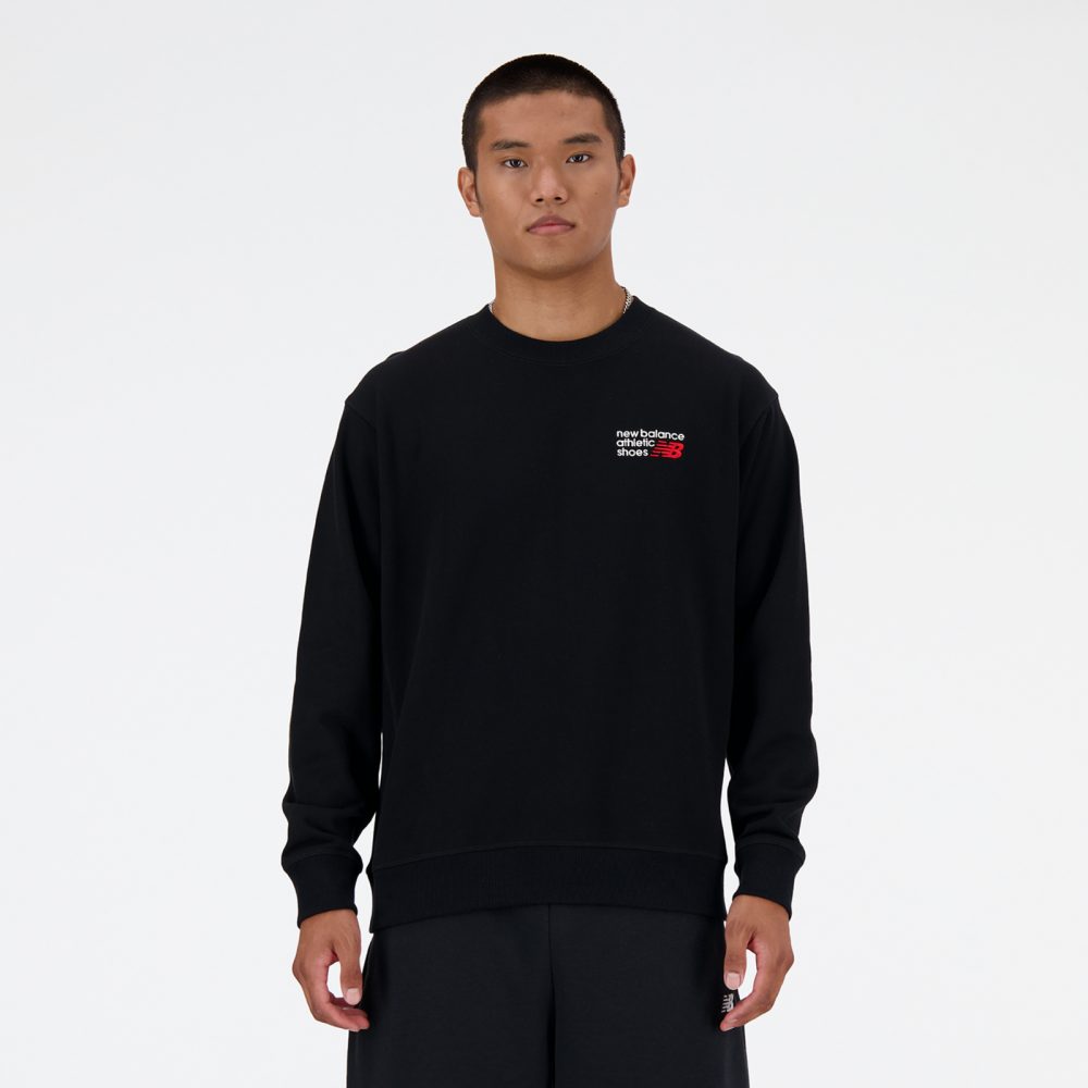 New Balance New Balance Athletics Premium Logo Crew Herren, schwarz, Grösse: M  Herren, schwarz, Grösse: M
