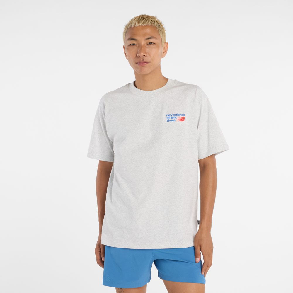New Balance New Balance Athletics Premium Logo T-Shirt Herren, grau, Grösse: S Relaxed Fit Herren, grau, Grösse: S