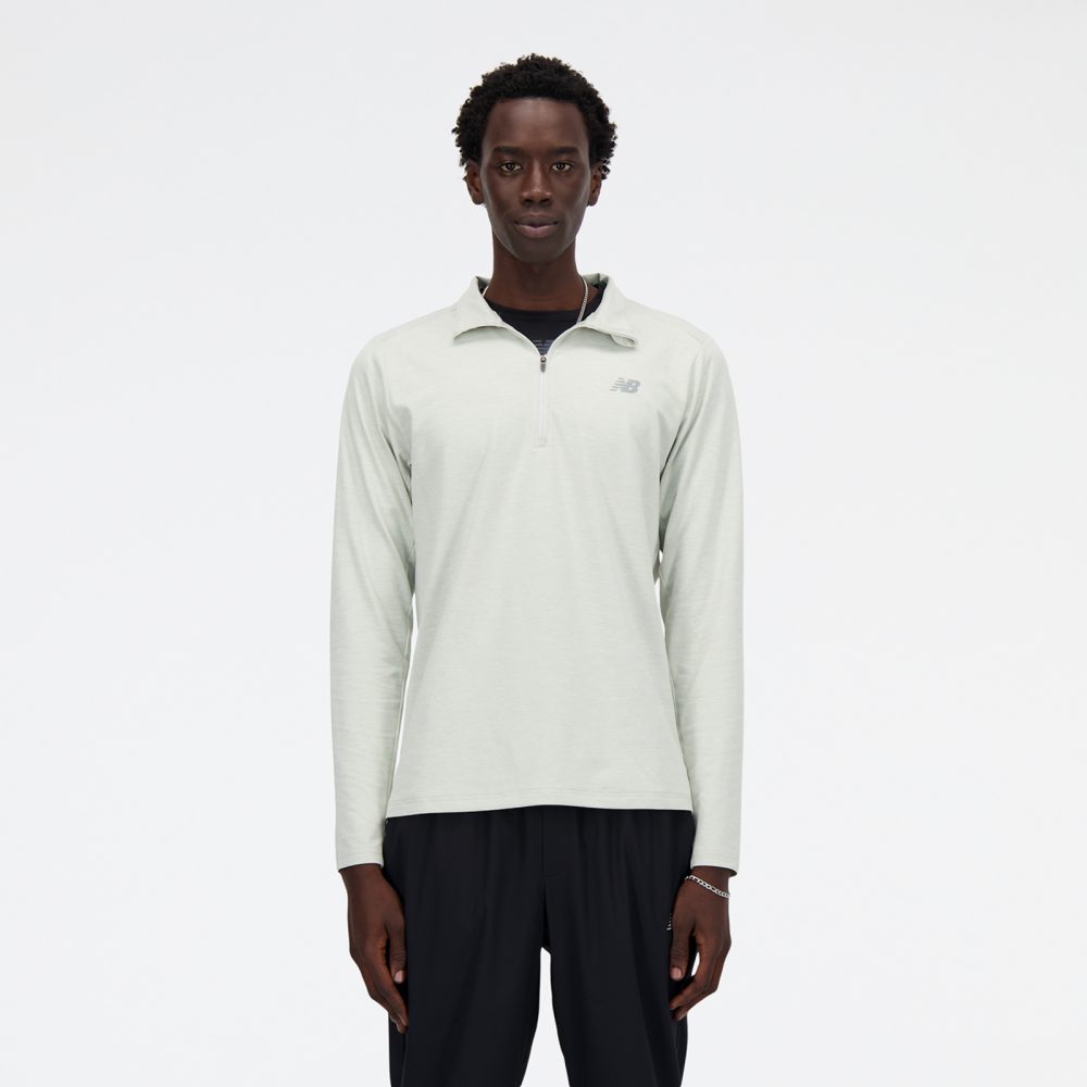 New Balance New Balance Space Dye 1/4 Zip Herren, grau, Grösse: S Regular Fit Herren, grau, Grösse: S