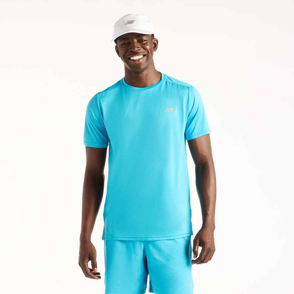 New Balance New Balance Sport Essentials Run T-Shirt Herren, blau, Grösse: S Regular Fit Herren, blau, Grösse: S