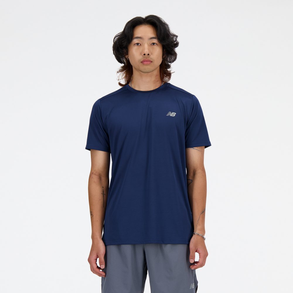 New Balance New Balance Sport Essentials Run T-Shirt Herren, blau, Grösse: M Regular Fit Herren, blau, Grösse: M