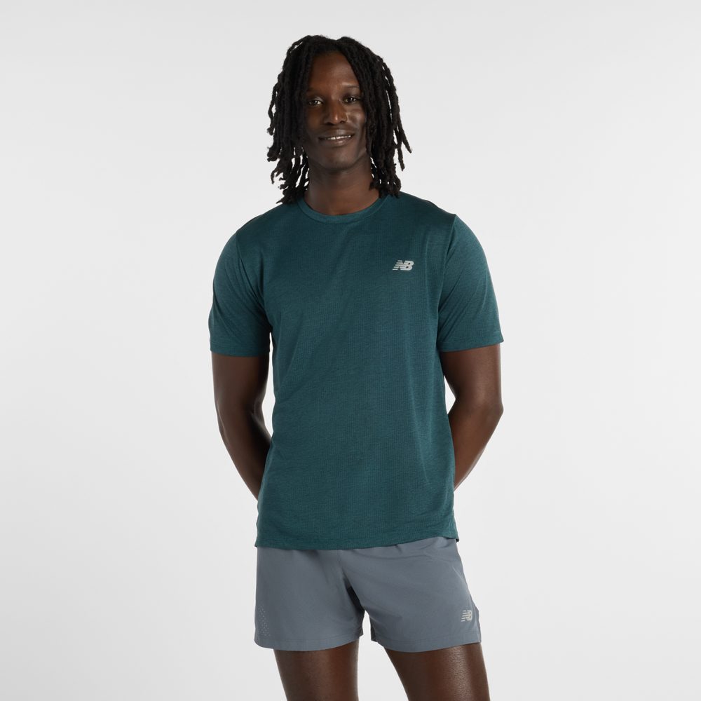 New Balance New Balance NB Athletics Run T-Shirt Herren, grün, Grösse: XXL Regular Fit Herren, grün, Grösse: XXL