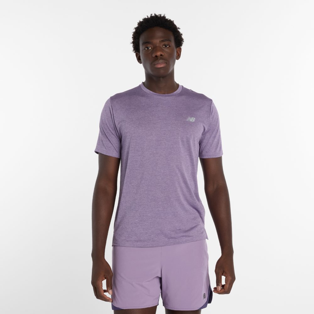 New Balance New Balance NB Athletics Run T-Shirt Herren, violett, Grösse: L Regular Fit Herren, violett, Grösse: L