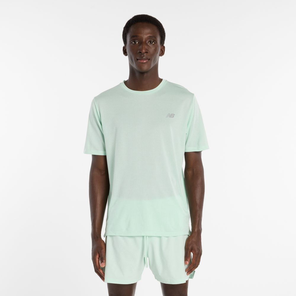 New Balance New Balance NB Athletics Run T-Shirt Herren, grün, Grösse: S Regular Fit Herren, grün, Grösse: S