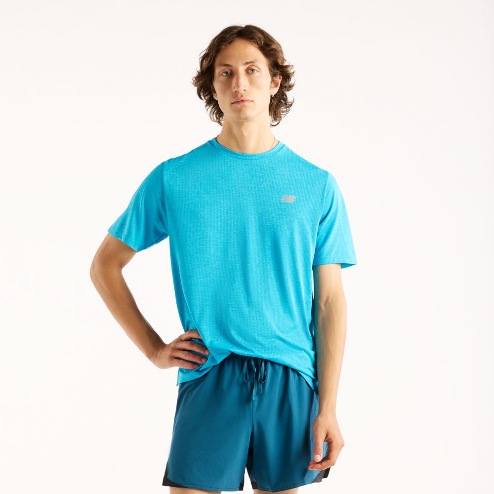 New Balance New Balance NB Athletics Run T-Shirt Herren, blau, Grösse: L Regular Fit Herren, blau, Grösse: L