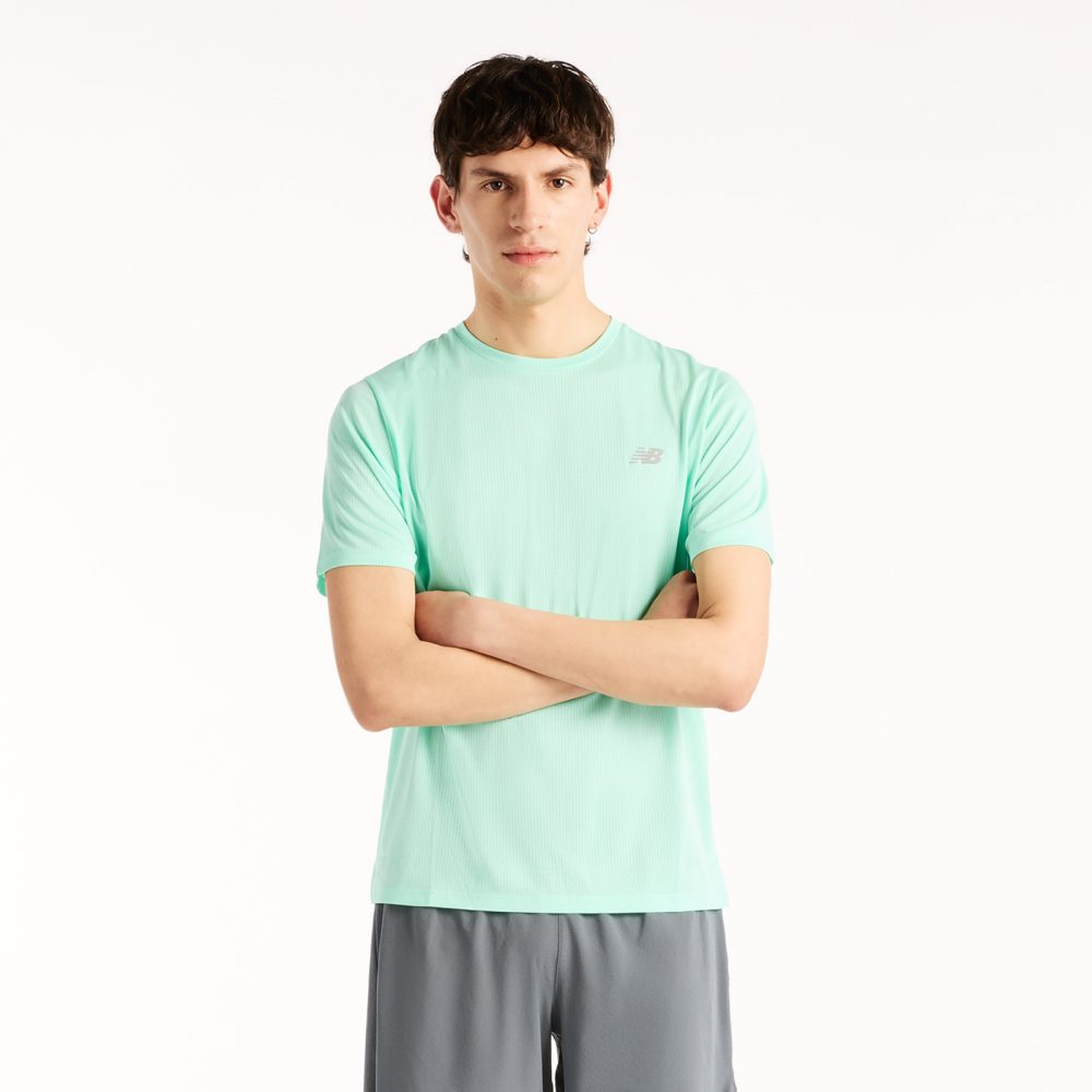 New Balance New Balance NB Athletics Run T-Shirt Herren, grün, Grösse: M Regular Fit Herren, grün, Grösse: M