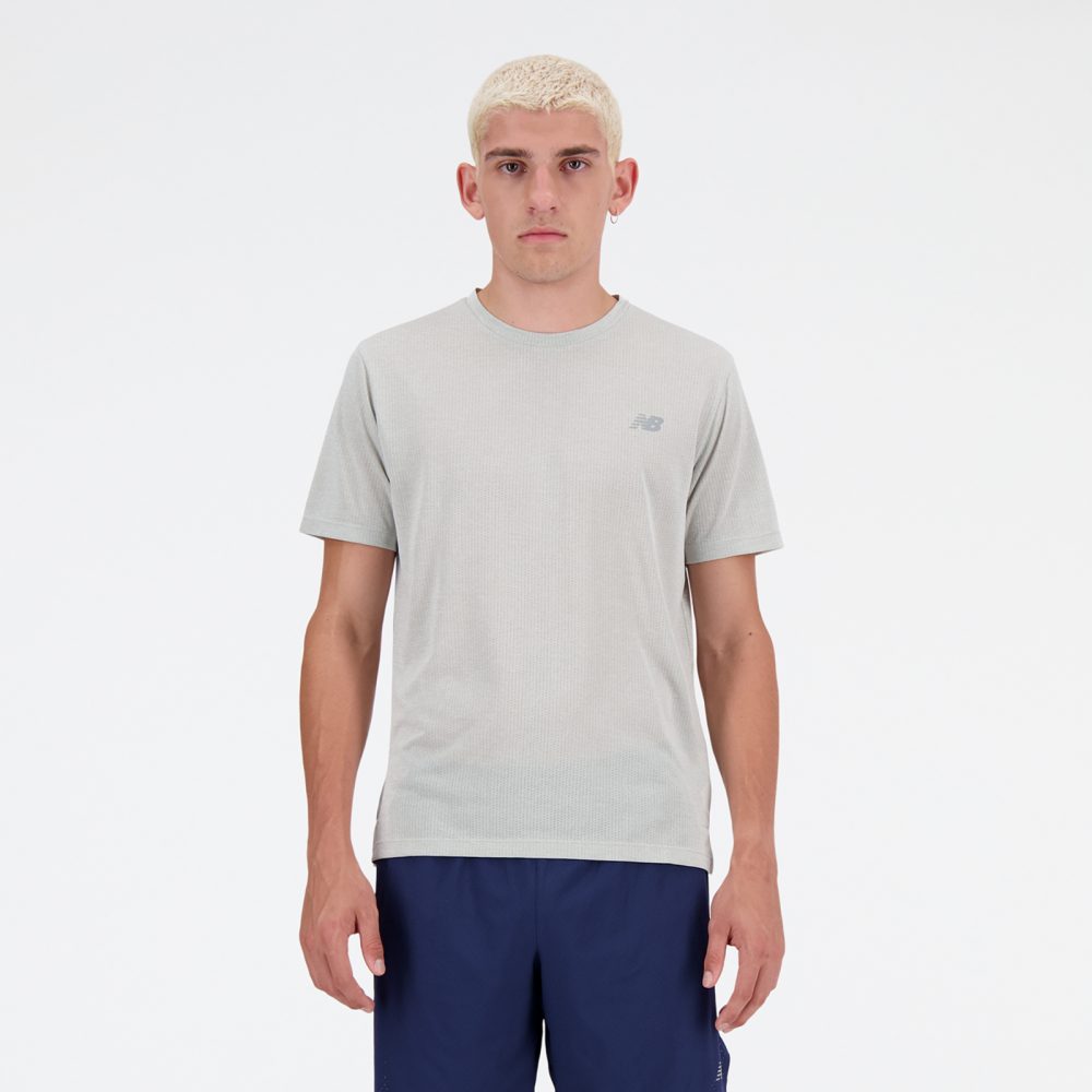 New Balance New Balance NB Athletics Run T-Shirt Herren, grau, Grösse: S Regular Fit Herren, grau, Grösse: S