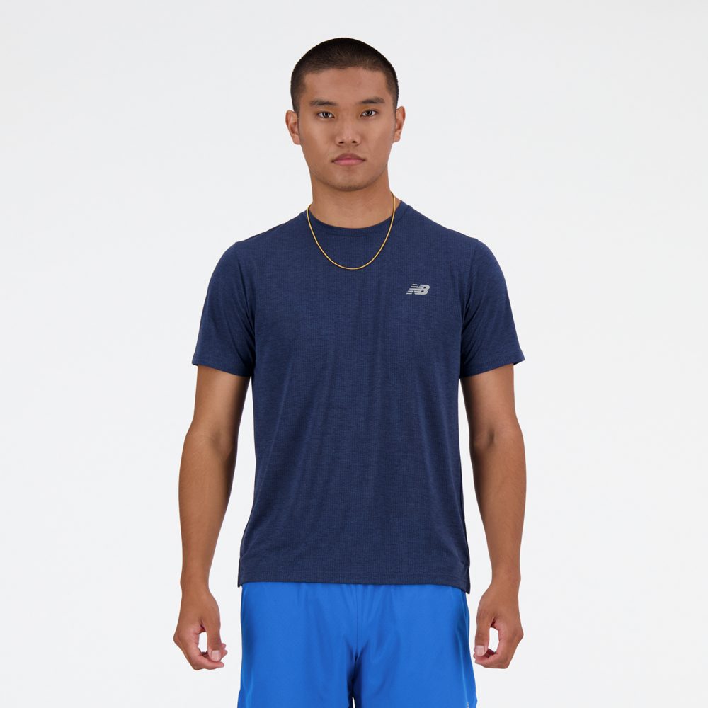 New Balance New Balance NB Athletics Run T-Shirt Herren, blau, Grösse: M Regular Fit Herren, blau, Grösse: M