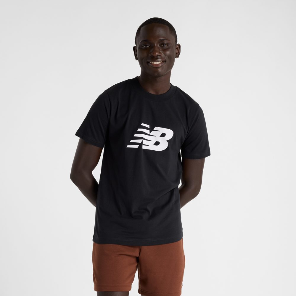 New Balance New Balance Sport Jersey Logo T-Shirt Herren, schwarz, Grösse: XXL Regular Fit Herren, schwarz, Grösse: XXL