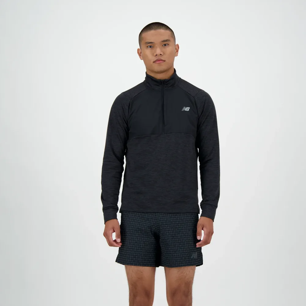 New Balance New Balance Athletics Heat Grid 1/2 Zip Herren, schwarz, Grösse: XS Regular Fit Herren, schwarz, Grösse: XS