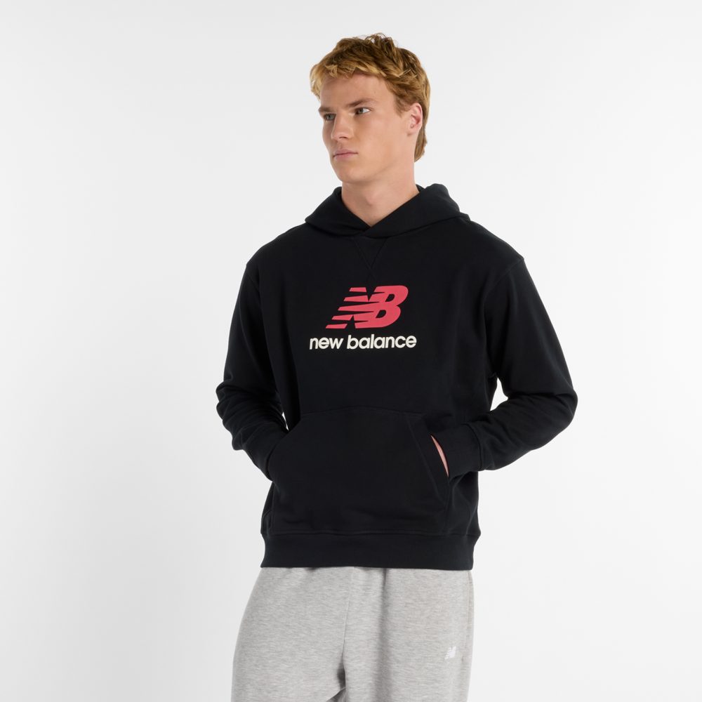 New Balance New Balance Athletics French Terry Logo Hoodie Herren, schwarz, Grösse: L  Herren, schwarz, Grösse: L