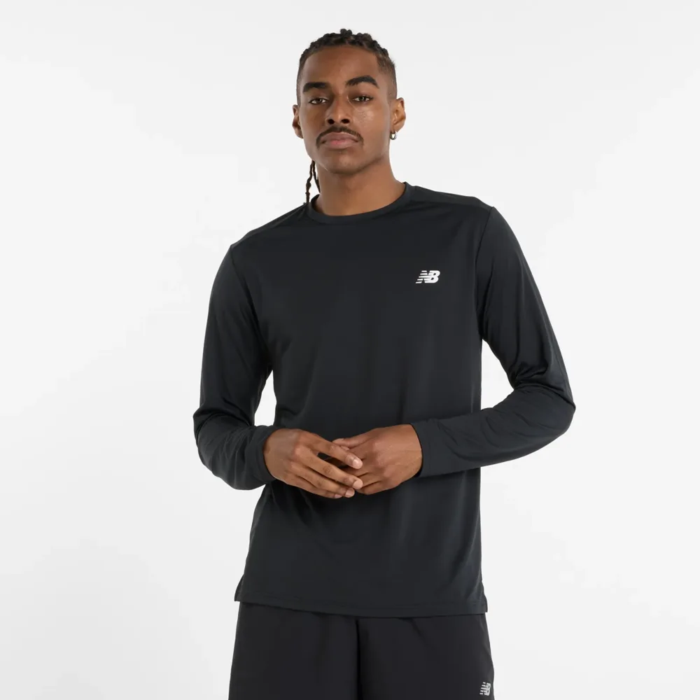 New Balance New Balance Sport Long Sleeve Shirt Herren, schwarz, Grösse: M Regular Fit Herren, schwarz, Grösse: M