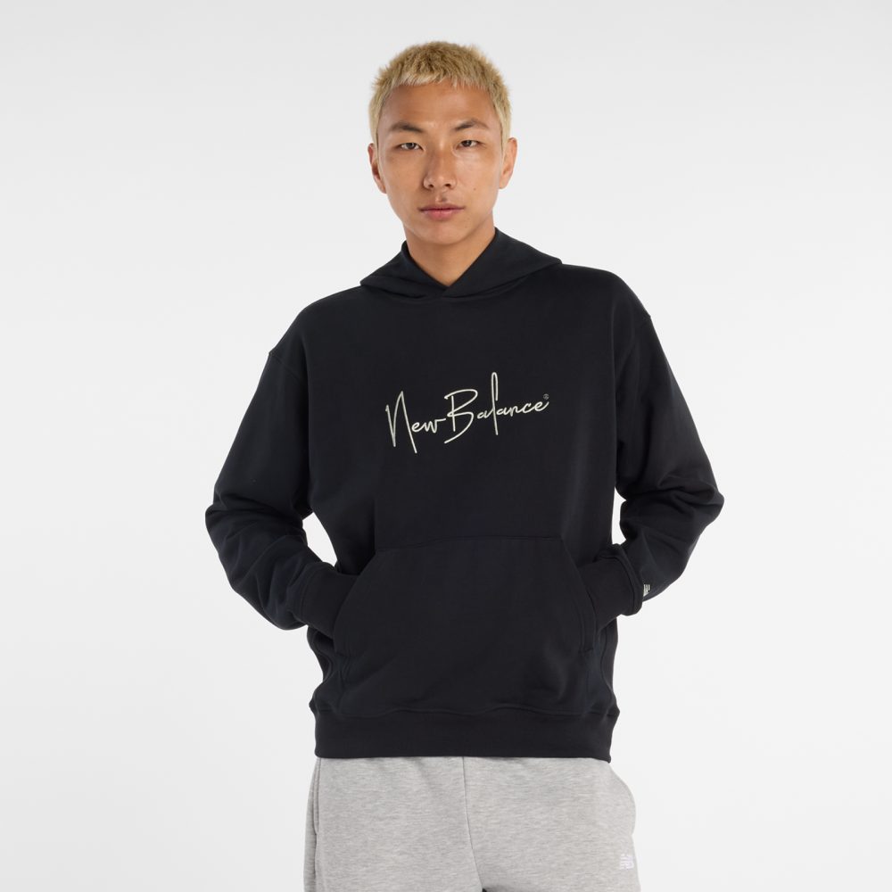 New Balance New Balance Atheltics Signature Hoodie Herren, schwarz, Grösse: S  Herren, schwarz, Grösse: S