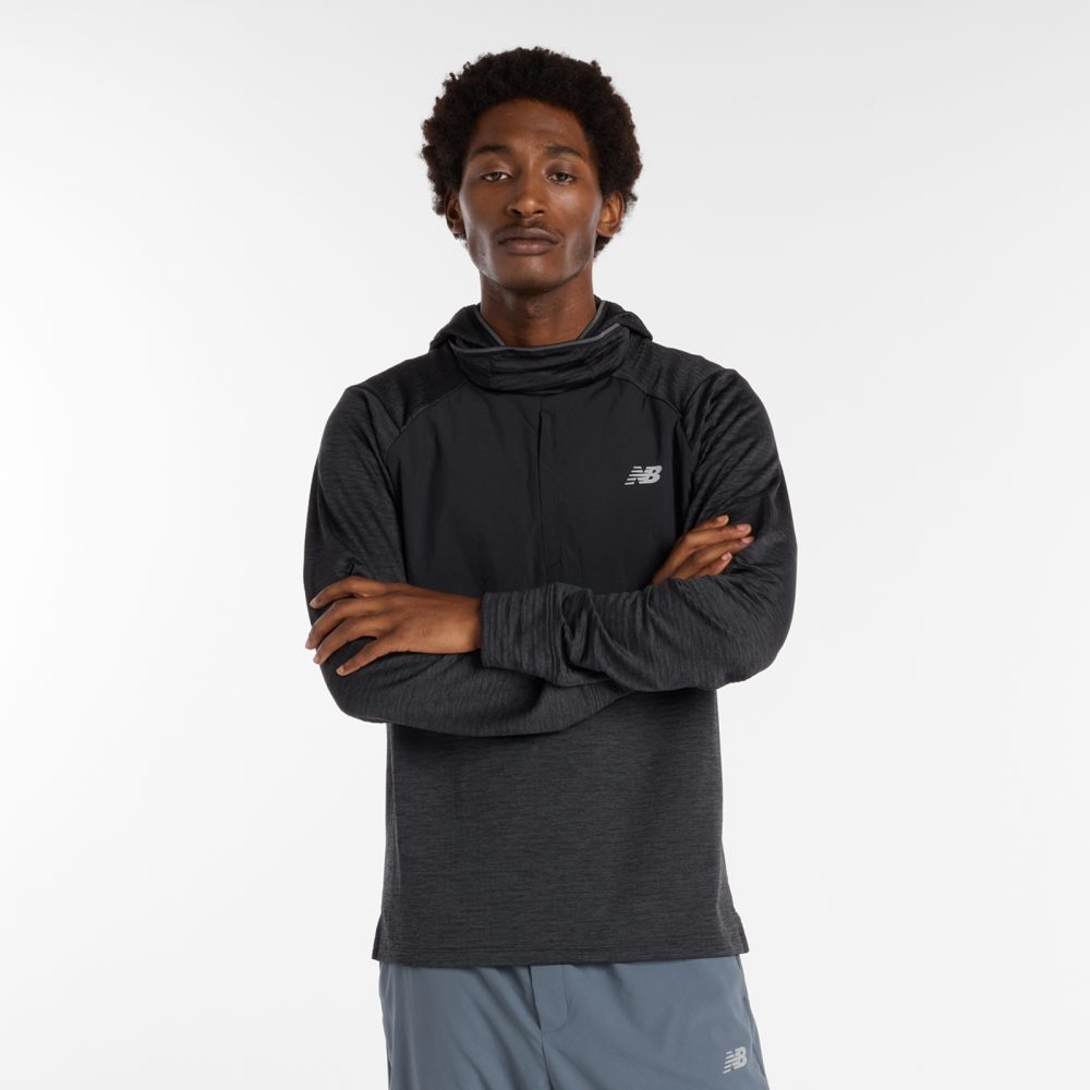 New Balance New Balance Heat Grid Balaclava Hoodie Herren, schwarz, Grösse: L  Herren, schwarz, Grösse: L
