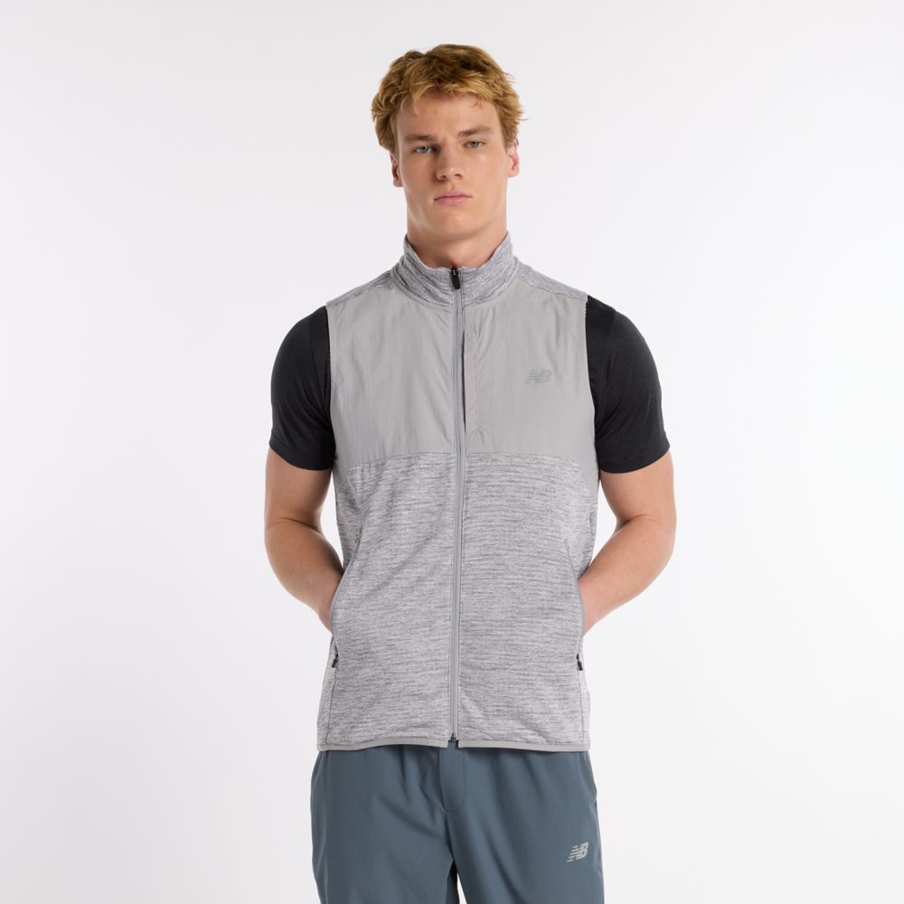 New Balance New Balance Heat Grid Vest Herren, grau, Grösse: M Regular Fit Herren, grau, Grösse: M