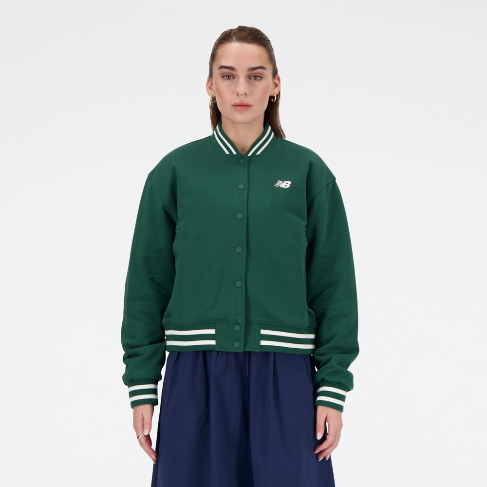 New Balance New Balance W Sportswear's Greatest Hits Interlock Varsity Jkt Damen, grün, Grösse: XS  Damen, grün, Grösse: XS