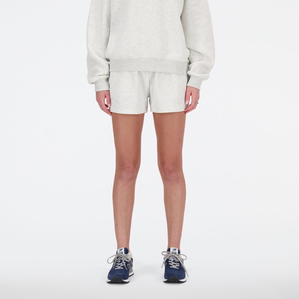 New Balance New Balance W Sport Essentials French Terry Short Damen, grau, Grösse: S Relaxed Fit Damen, grau, Grösse: S