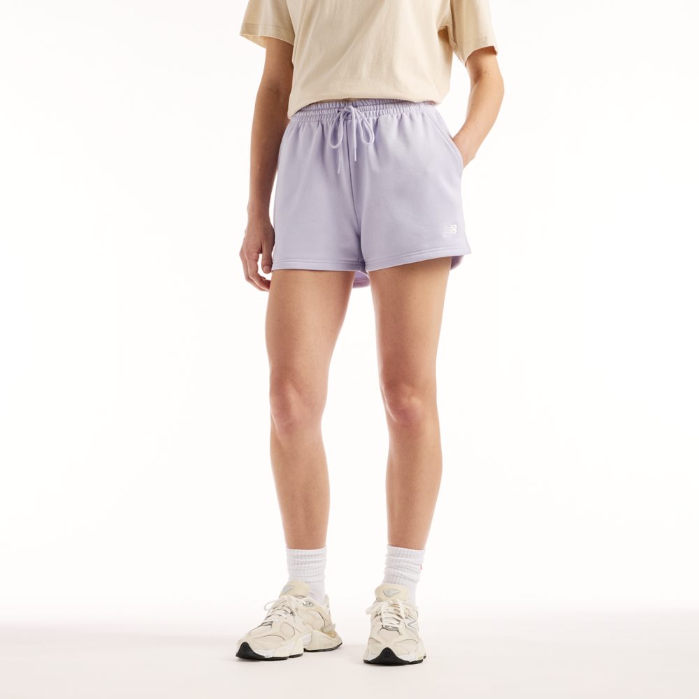 New Balance New Balance W Sport Essentials French Terry Short Damen, violett, Grösse: M Relaxed Fit Damen, violett, Grösse: M