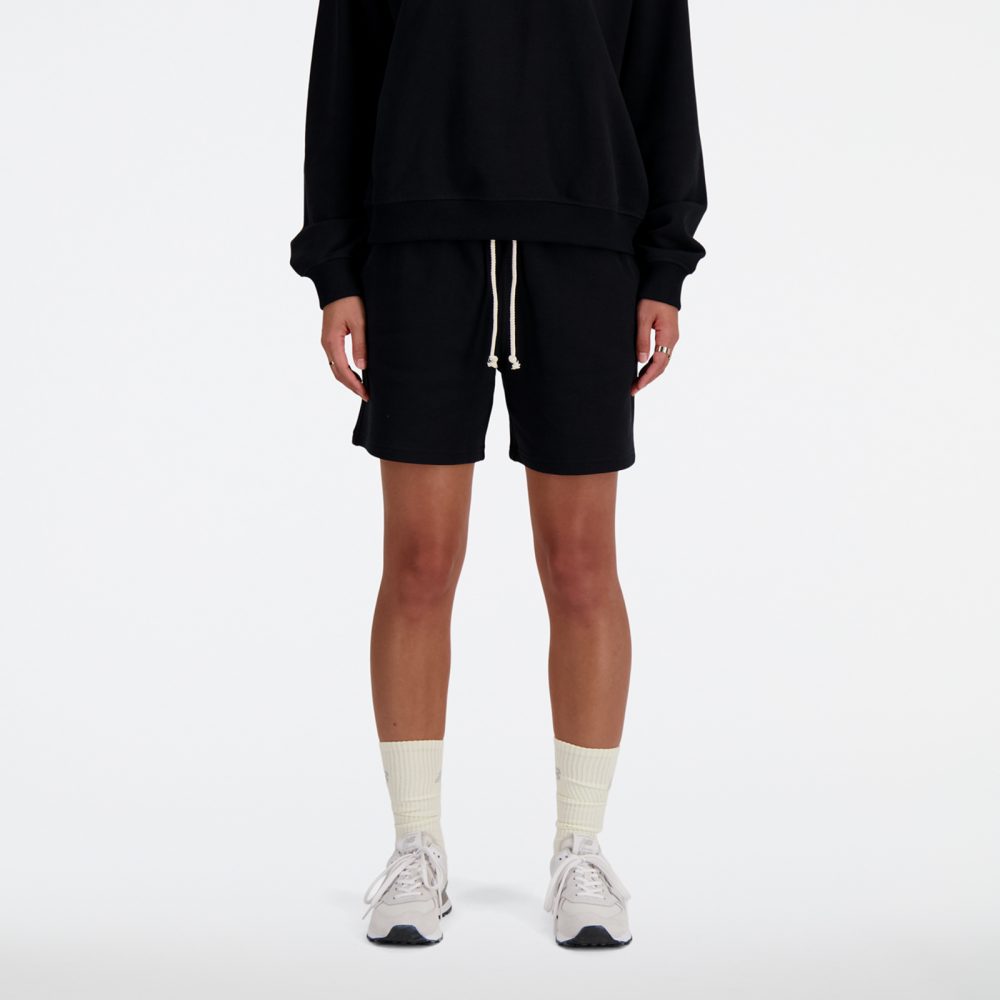New Balance New Balance W NB Athletics French Terry Short Damen, schwarz, Grösse: S Relaxed Fit Damen, schwarz, Grösse: S