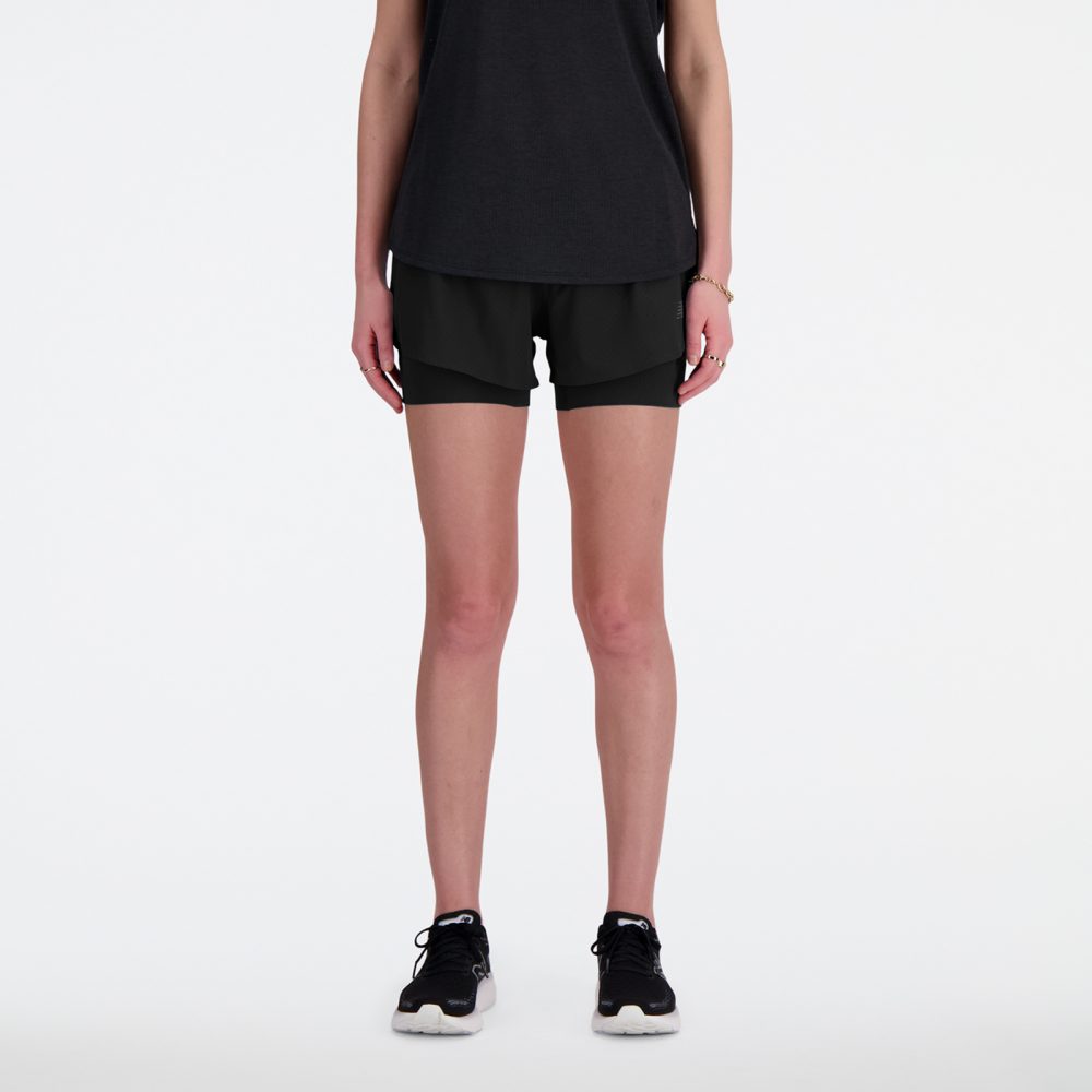 New Balance New Balance W RC Seamless 2 In 1 Short 3 Inch Damen, schwarz, Grösse: XL Regular Fit Damen, schwarz, Grösse: XL