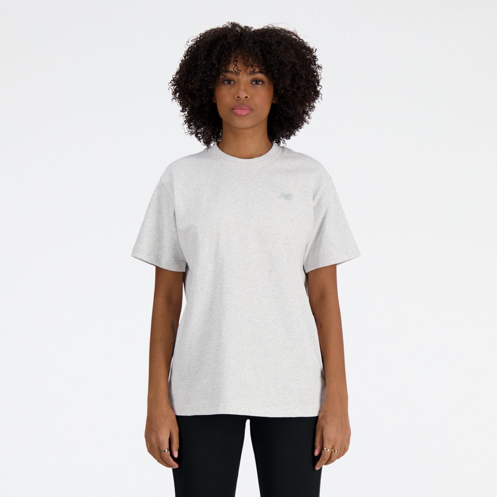 New Balance New Balance W NB Athletics Jersey T-Shirt Damen, grau, Grösse: S Relaxed Fit Damen, grau, Grösse: S