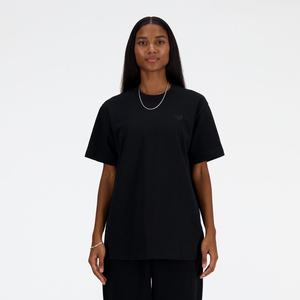 New Balance New Balance W NB Athletics Jersey T-Shirt Damen, schwarz, Grösse: M Relaxed Fit Damen, schwarz, Grösse: M