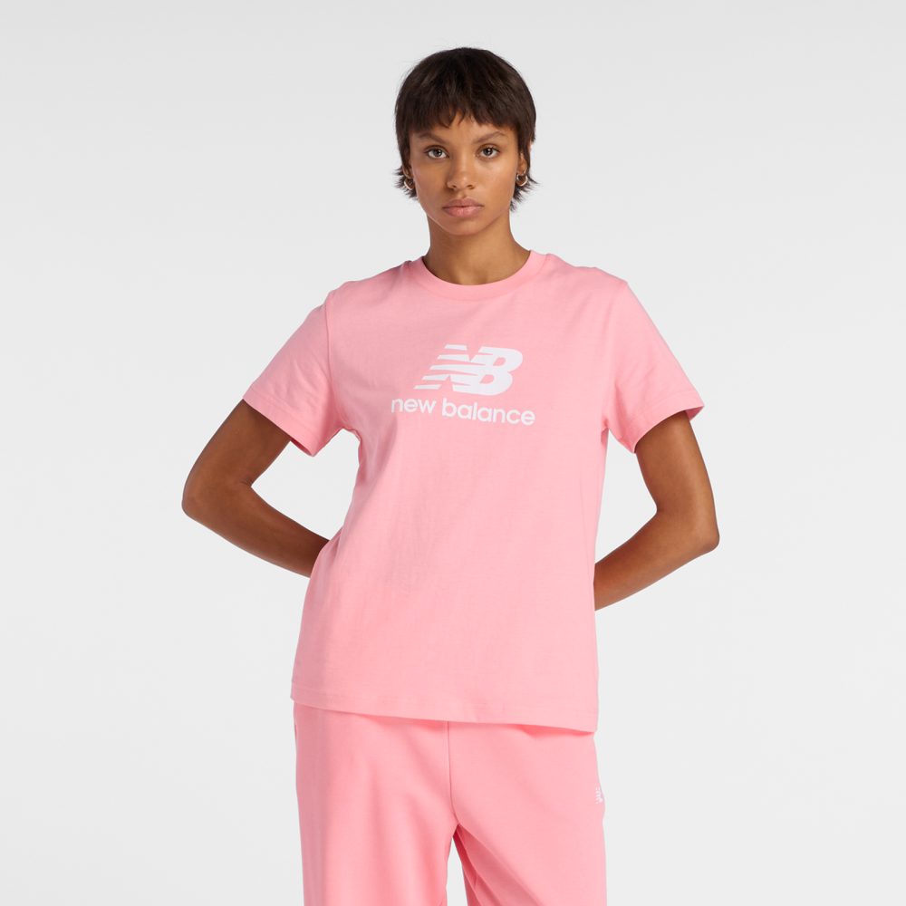 New Balance New Balance W Sport Essentials Jersey Logo T-Shirt Damen, pink, Grösse: S Regular Fit Damen, pink, Grösse: S