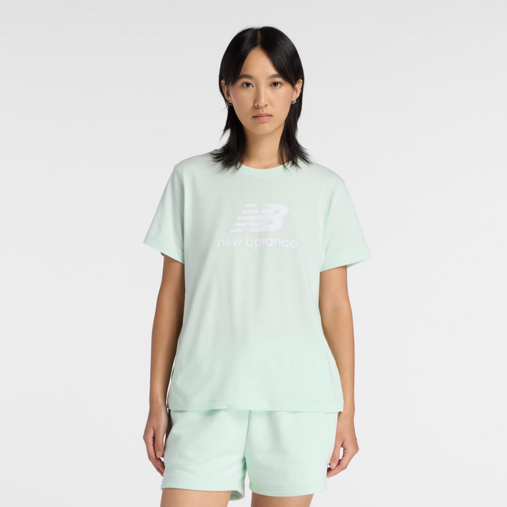 New Balance New Balance W Sport Essentials Jersey Logo T-Shirt Damen, grün, Grösse: M Regular Fit Damen, grün, Grösse: M
