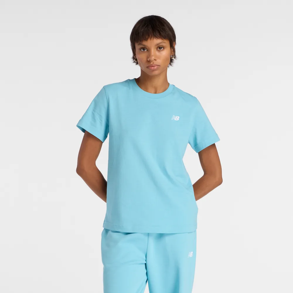 New Balance New Balance W New Balance Jersey Small Logo T-Shirt Damen, blau, Grösse: XL Regular Fit Damen, blau, Grösse: XL