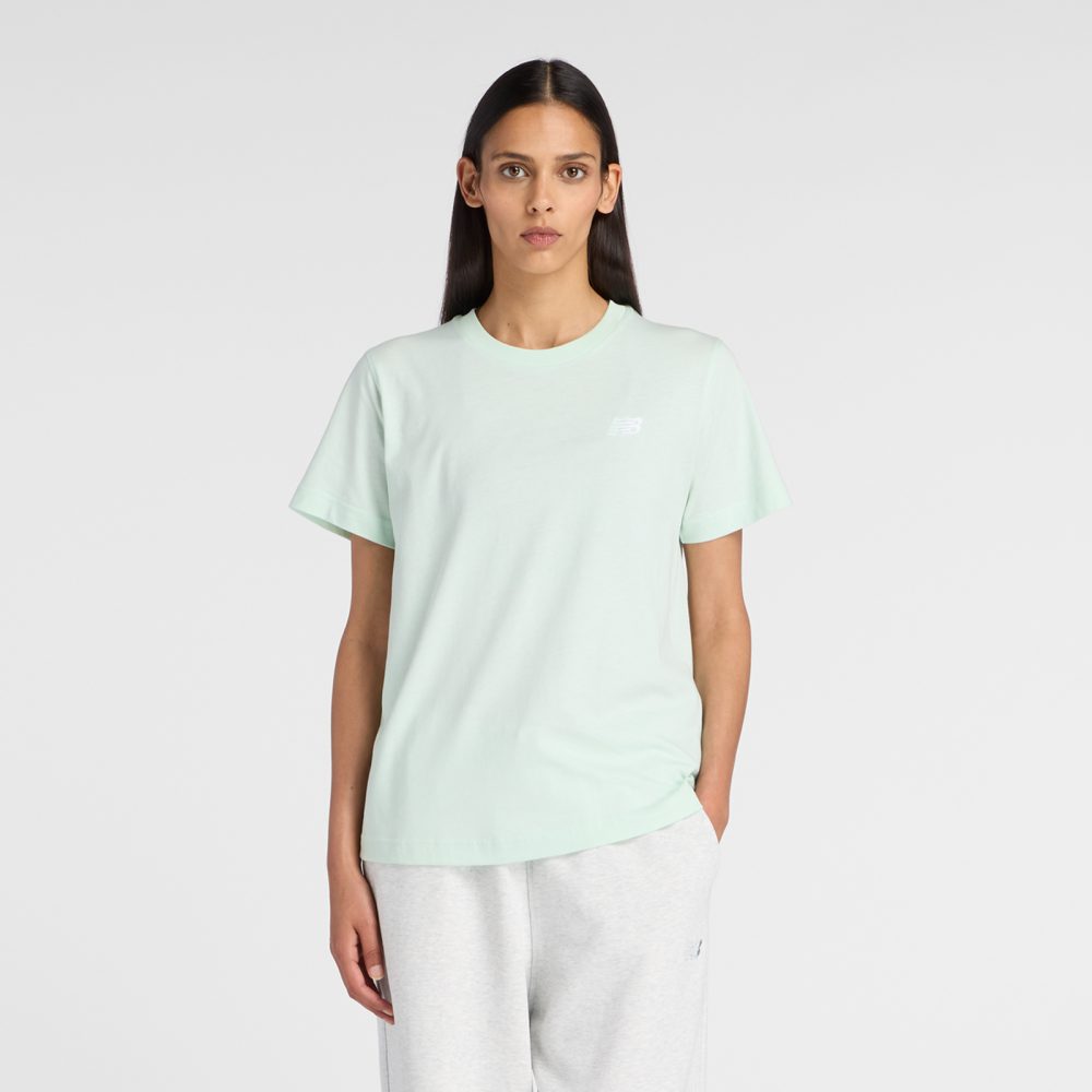 New Balance New Balance W New Balance Jersey Small Logo T-Shirt Damen, grün, Grösse: XL Regular Fit Damen, grün, Grösse: XL
