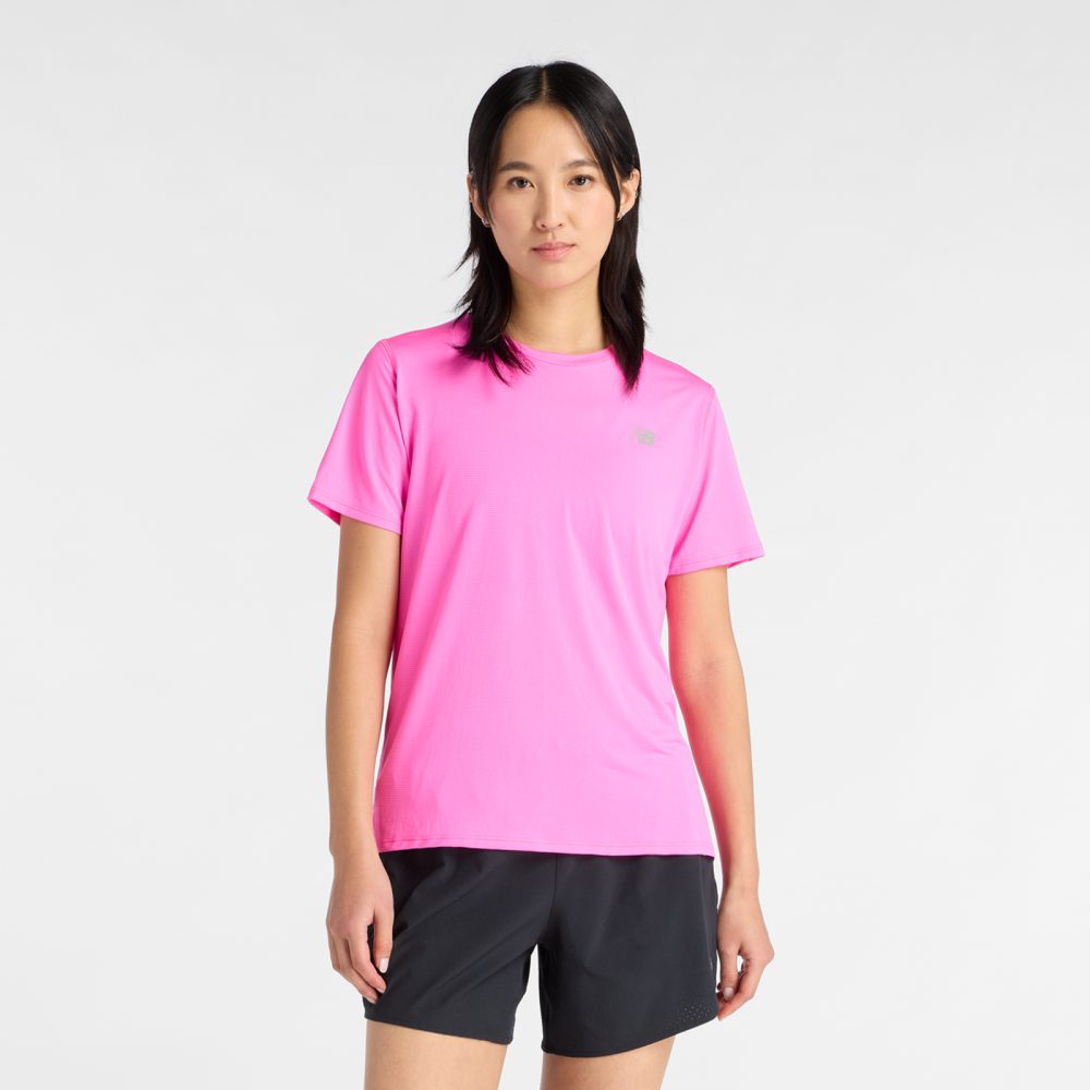 New Balance New Balance W New Balance Short Sleeve Damen, pink, Grösse: S Regular Fit Damen, pink, Grösse: S