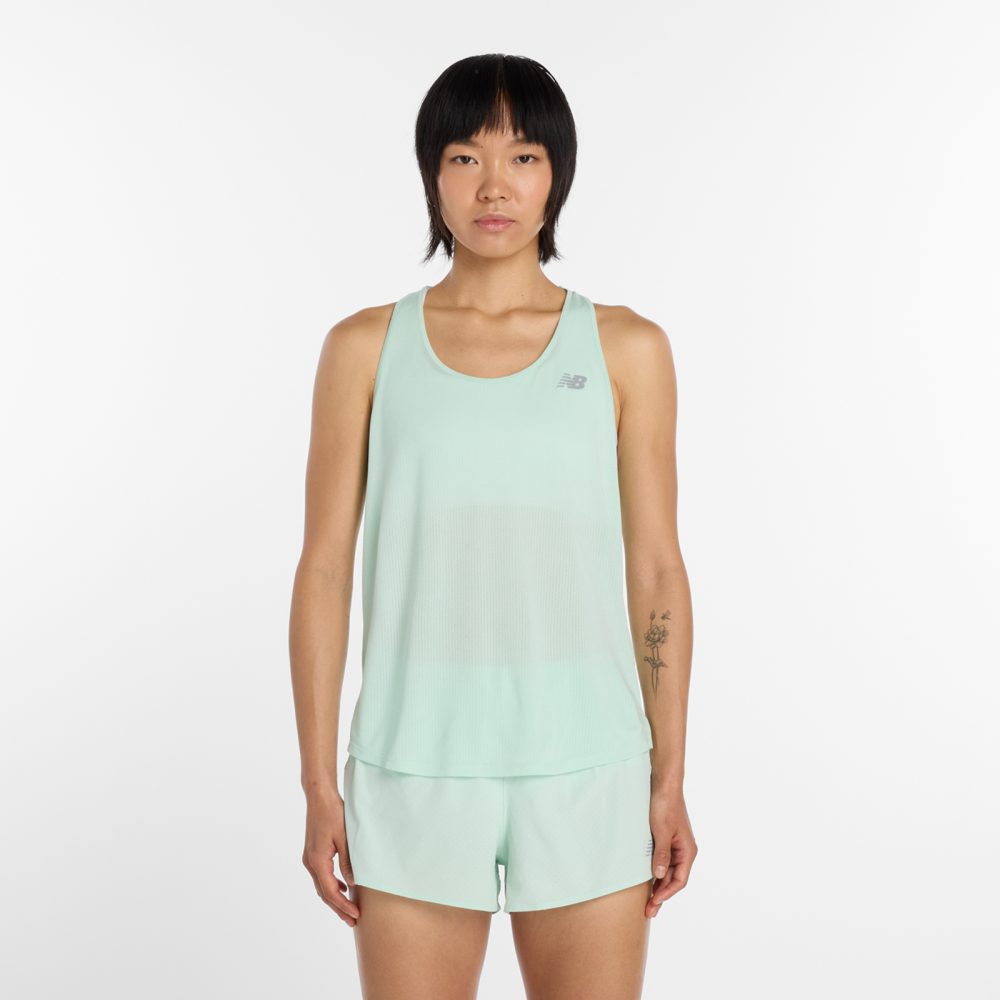 New Balance New Balance W NB Athletics Tank Damen, grün, Grösse: M Athletic Fit Damen, grün, Grösse: M