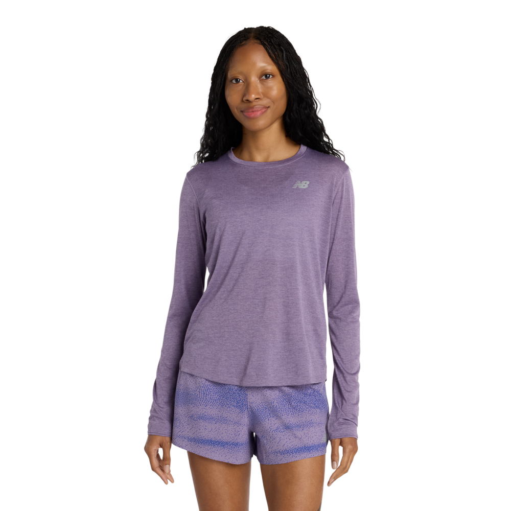 New Balance New Balance W NB Athletics Long Sleeve Damen, violett, Grösse: XS Regular Fit Damen, violett, Grösse: XS